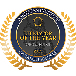 American Institute of Trial Lawyers Litigator of the Year, Criminal Defense, 2025 badge
